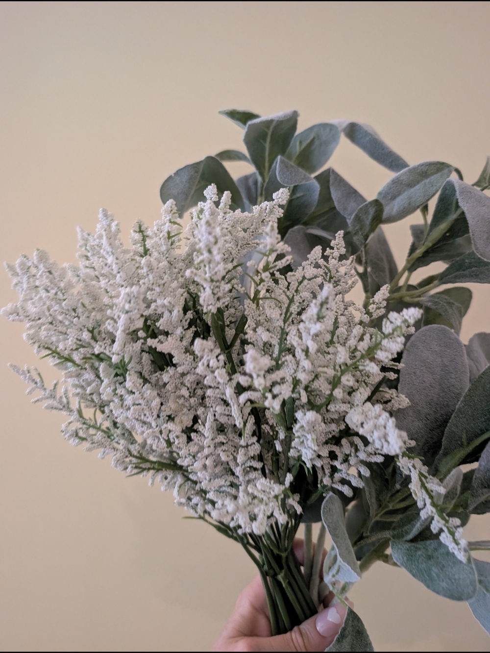 White Faux Baby's Breath Floral Bouquet - Home Accents